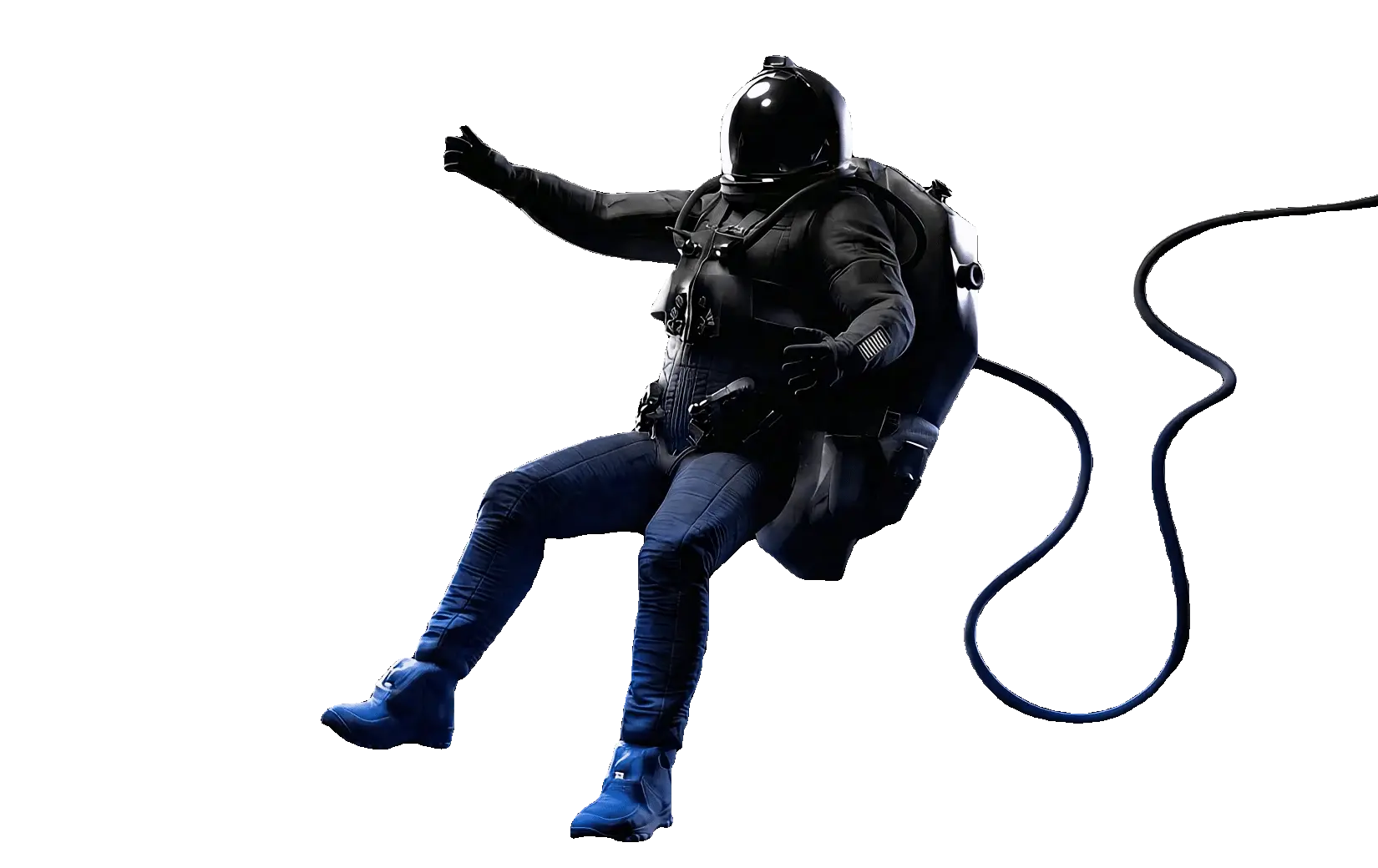 Astronaut floating in space